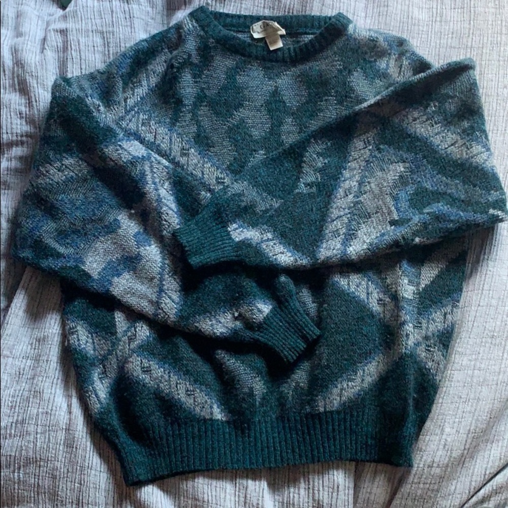 Green Pattern Sweater